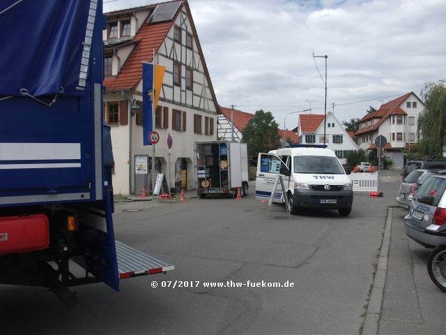 Ausstellung vor dem Gelädner der Museumscheuer in Ofterdingen 