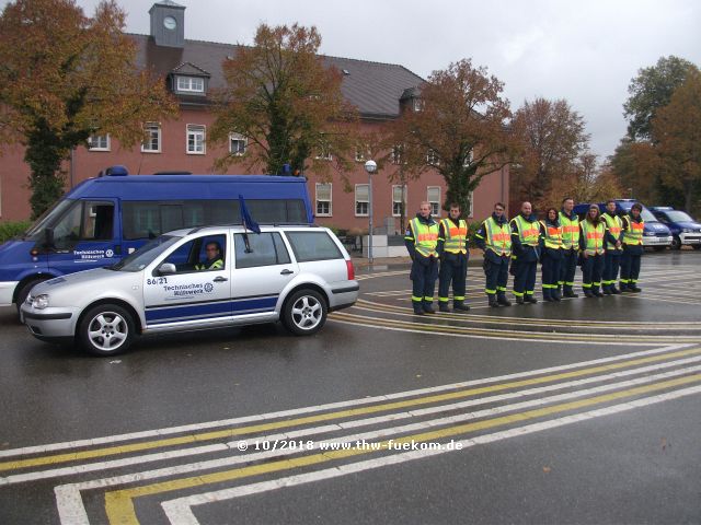 toter Winkel hinter Einsatzfahrzeugen, Übungsparkour