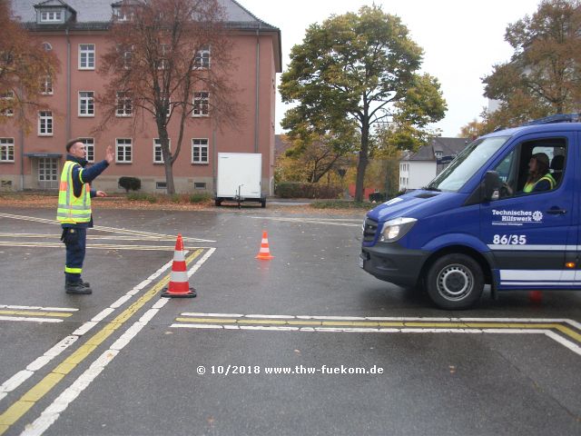 Fahren mit Einweiser, Übungsparkour