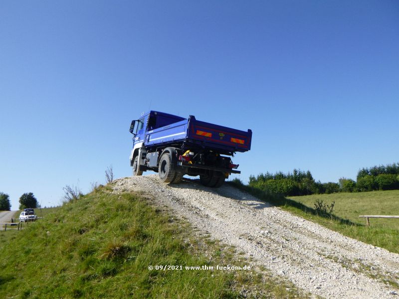 Lkw Kipper auf der Wellenbahn