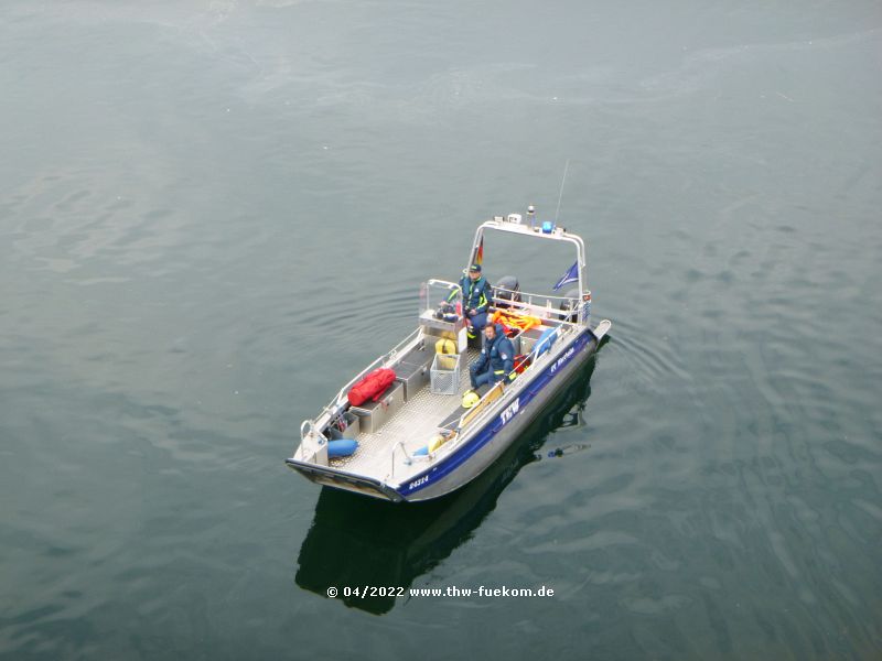 THW Mehrzweckboot auf dem Bodensee bei Konstanz