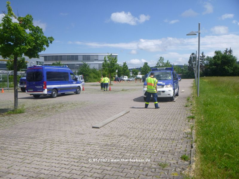 Überfahren von Bodenunebenheiten