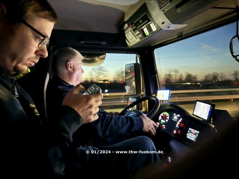 Blick in die Fahrerkabine