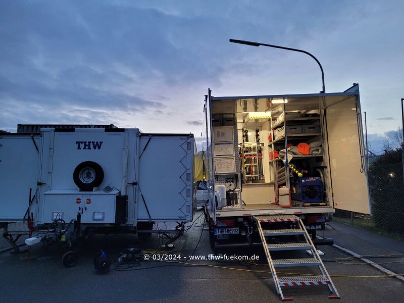 aufgebaute THW Führungsstelle