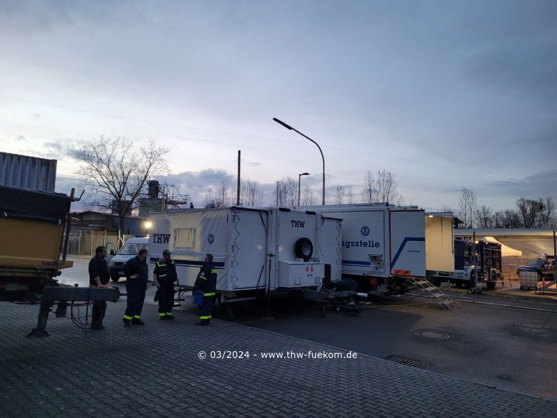 aufgebaute THW Führungsstelle