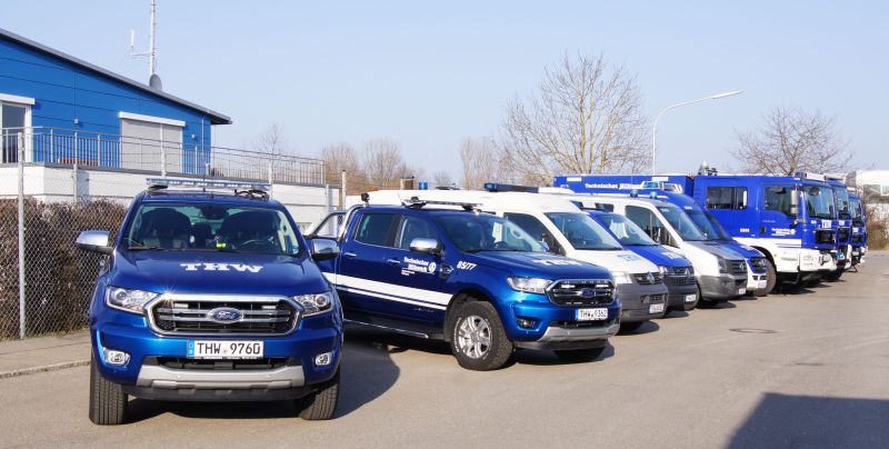 Einsatzfahrzeuge des THW OV Ofterdingen