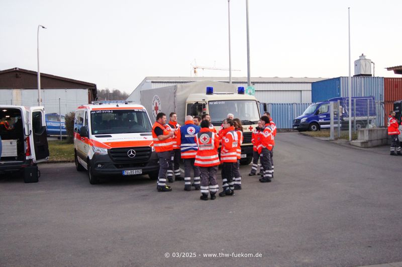 DRK Einsatzeinheit beim Aufbau