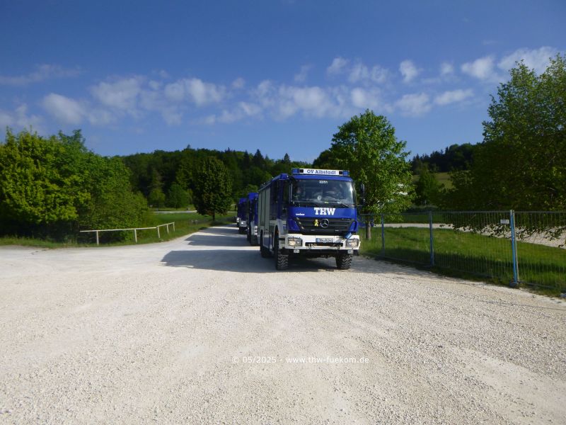 Anfahrt zum Saustall, der ersten Station der Geländeausbildung