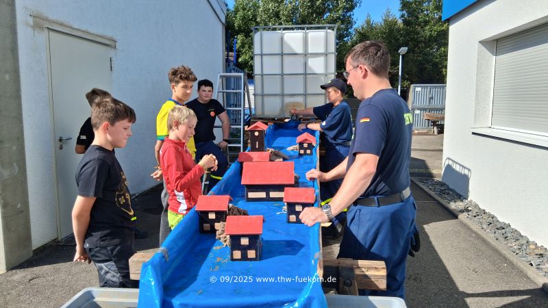 Sicherung von Geb&auml;uden vor Hochwasser mit Sands&auml;cken
