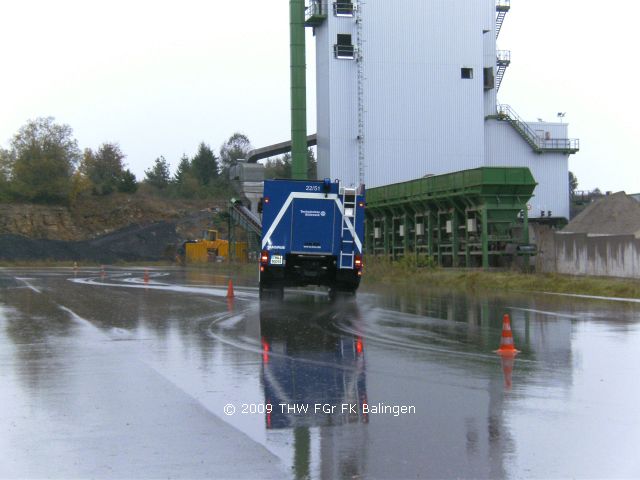 Slalomfahrt mit verschiedenen Geschwindigkeiten