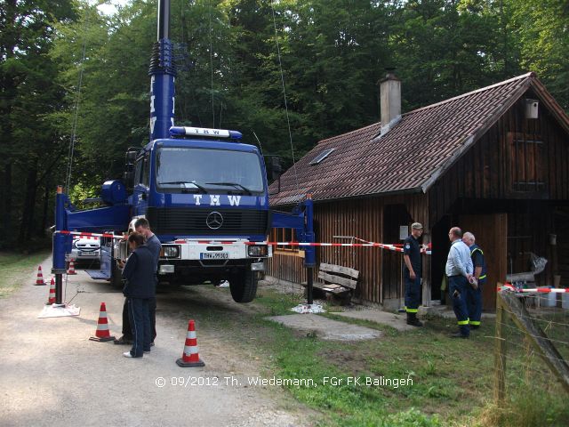 Einsatzstelle des 2. MastKW