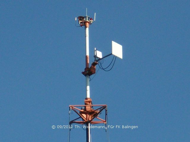 Bestückung der Antennenanlage aus der Nähe