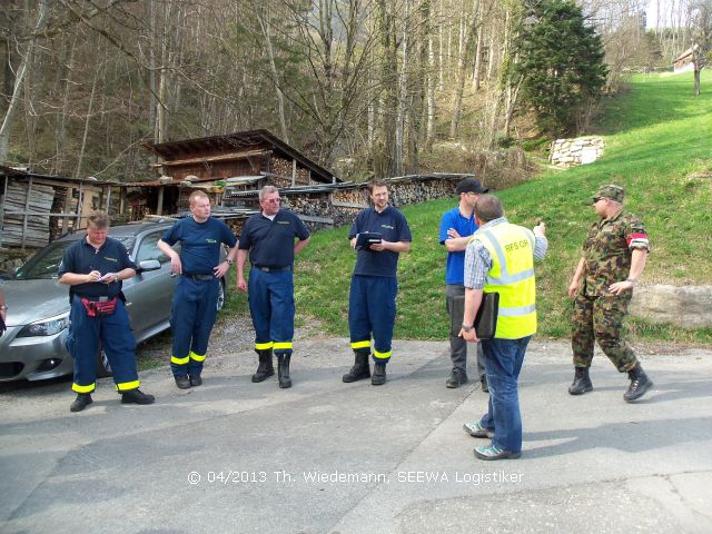 Einsatzbesprechung am Standort der TWAA in Lienz (CH)