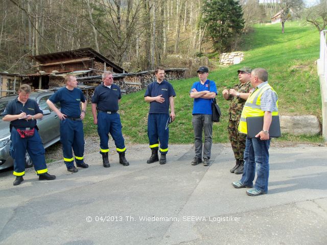 Einsatzbesprechung am Standort der TWAA in Lienz (CH)