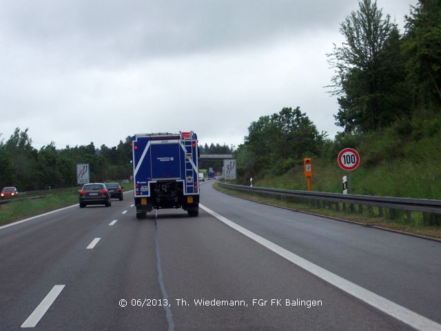 Rückfahrt über die BAB 81 nach Balingen