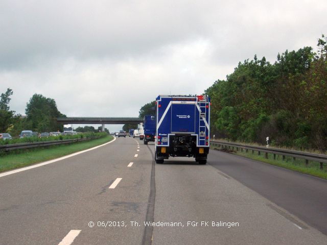 Rückfahrt über die BAB 81 nach Balingen