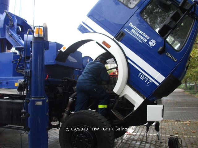 Defekt am Mastkraftwagen