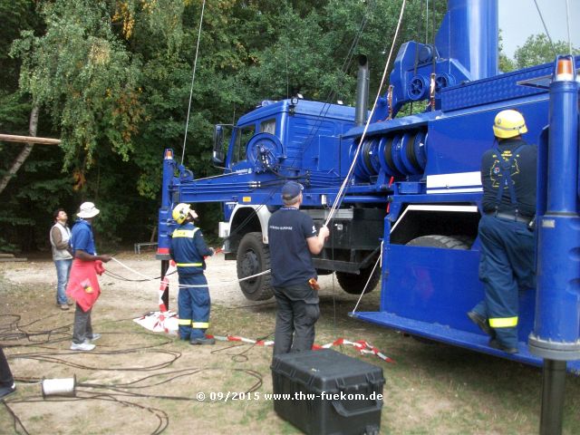 Ausfahren des Mast auf 40 m