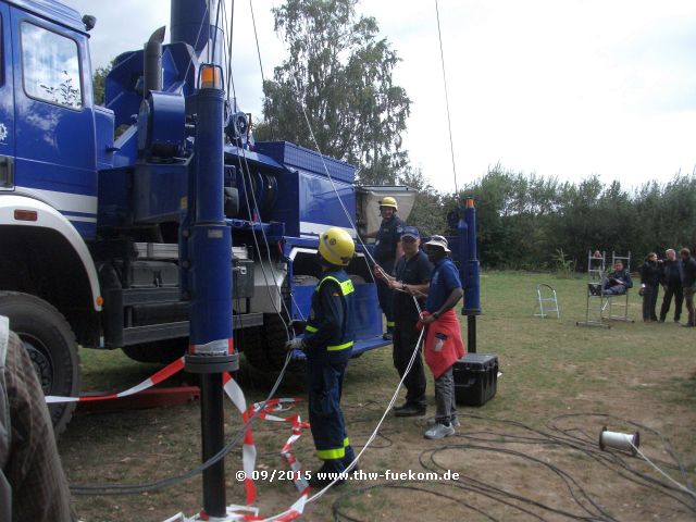 Ausfahren des Mast auf 40 m