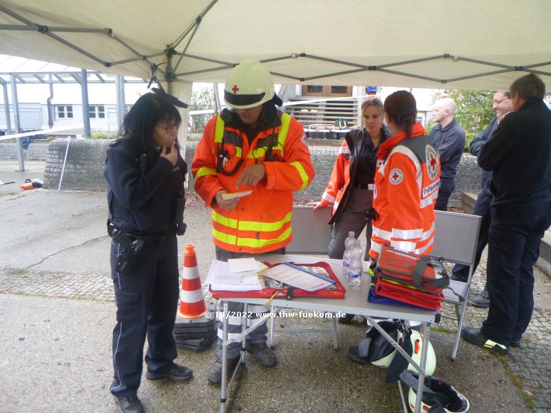 Informationsgewinnung am Behandlungsplatz DRK