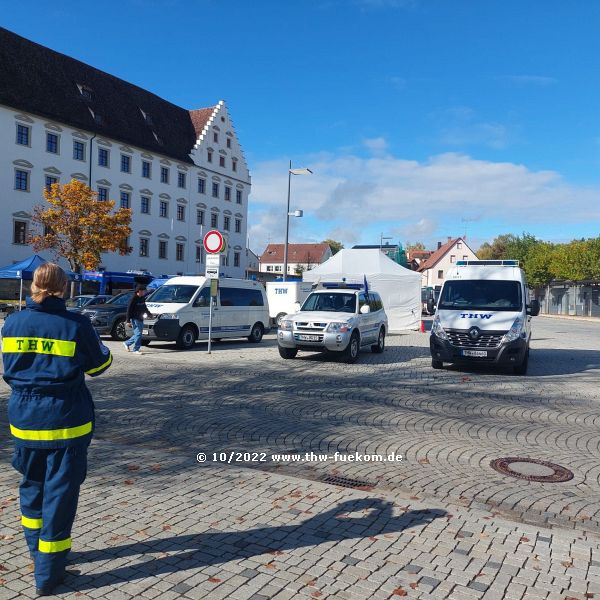 THW Führungsstelle auf dem Eugen-Bolz-Platz in Rottenburg a.N.