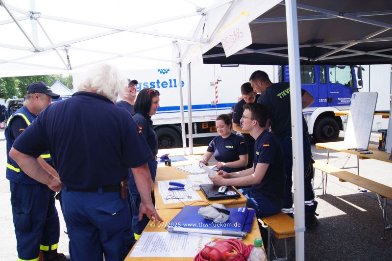 Anmeldung der Einsatzkr&auml;fte an der Stelle Belegung
