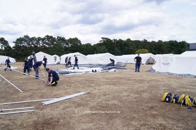 Abbau der Unterkunftszelte
